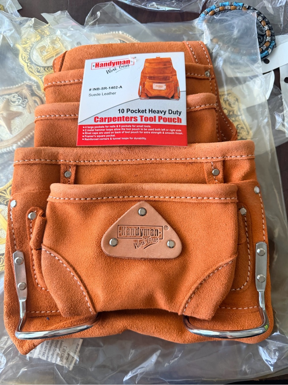Suede Carpenter Tool Pouch